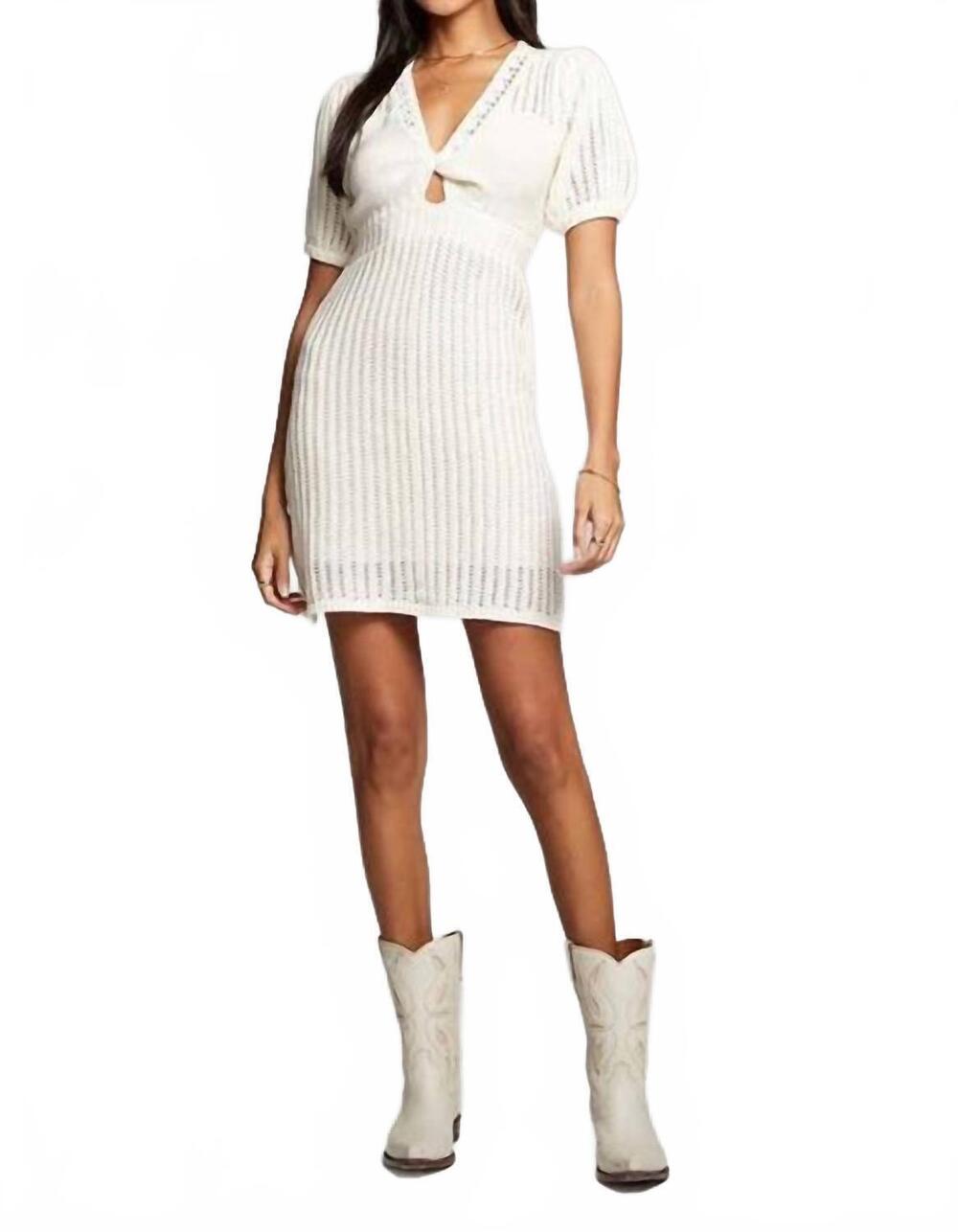 NEW SALTWATER LUXE karine sweater dress in cream